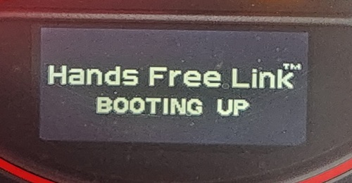 Hands Free Link display stuck on Booting Up
